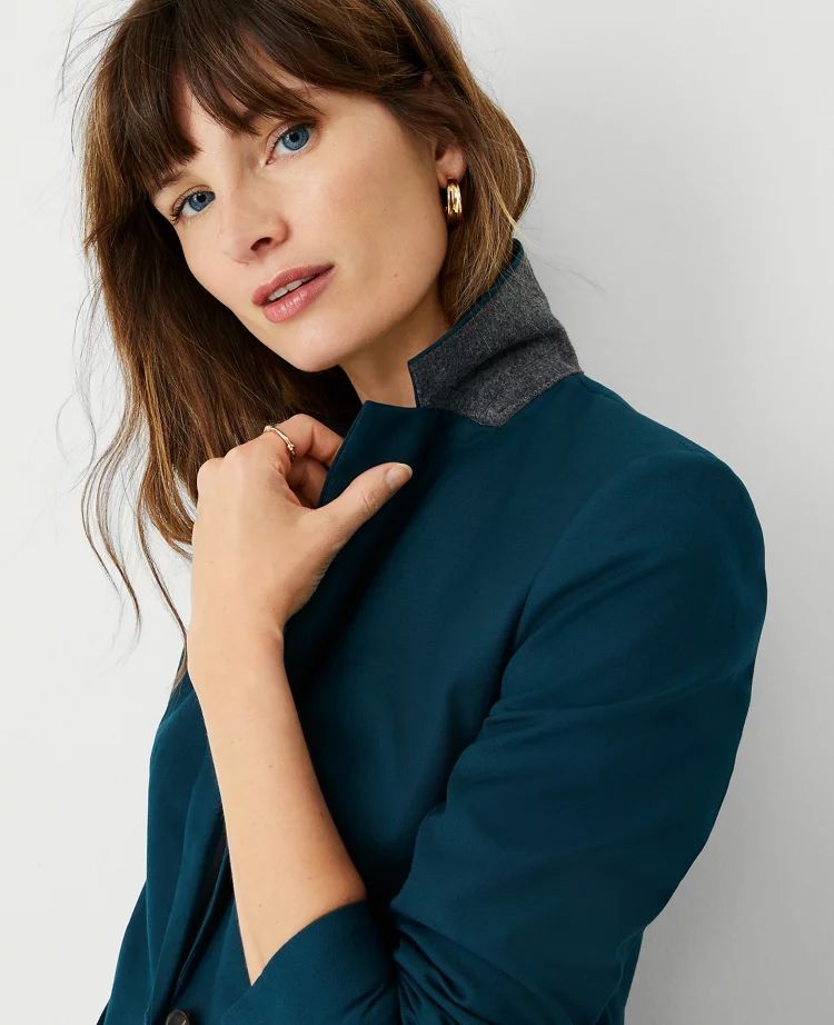 The Notched One Button Blazer in Airy Wool Blend | Ann Taylor (US)