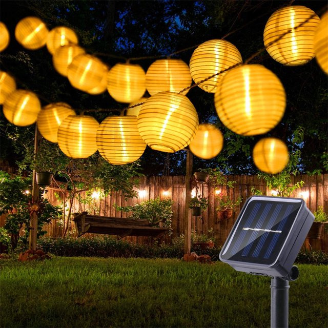 String Lights Lanterns with Lights, 20 White Lanterns, Lantern String Lights Bedroom, Solar Strin... | Walmart (US)