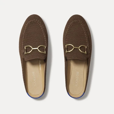 The Double Bit Loafer Mule - Cinnamon Raffia-Knit | Rothy's