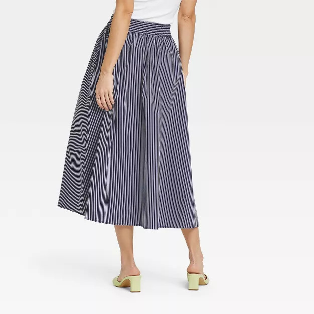 Women's Smocked Waist Mid-Rise A-Line Skirt - A New Day™ | Target