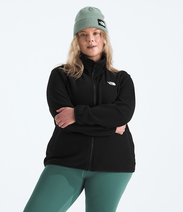 The North Face Women’s Plus Glacier Fleece Jacket (Size: 1X): Black | The North Face (US)