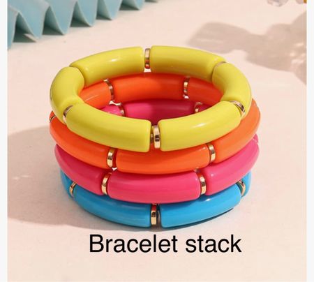 Colorful bracelet stack 

#LTKunder50 #LTKGiftGuide #LTKunder100