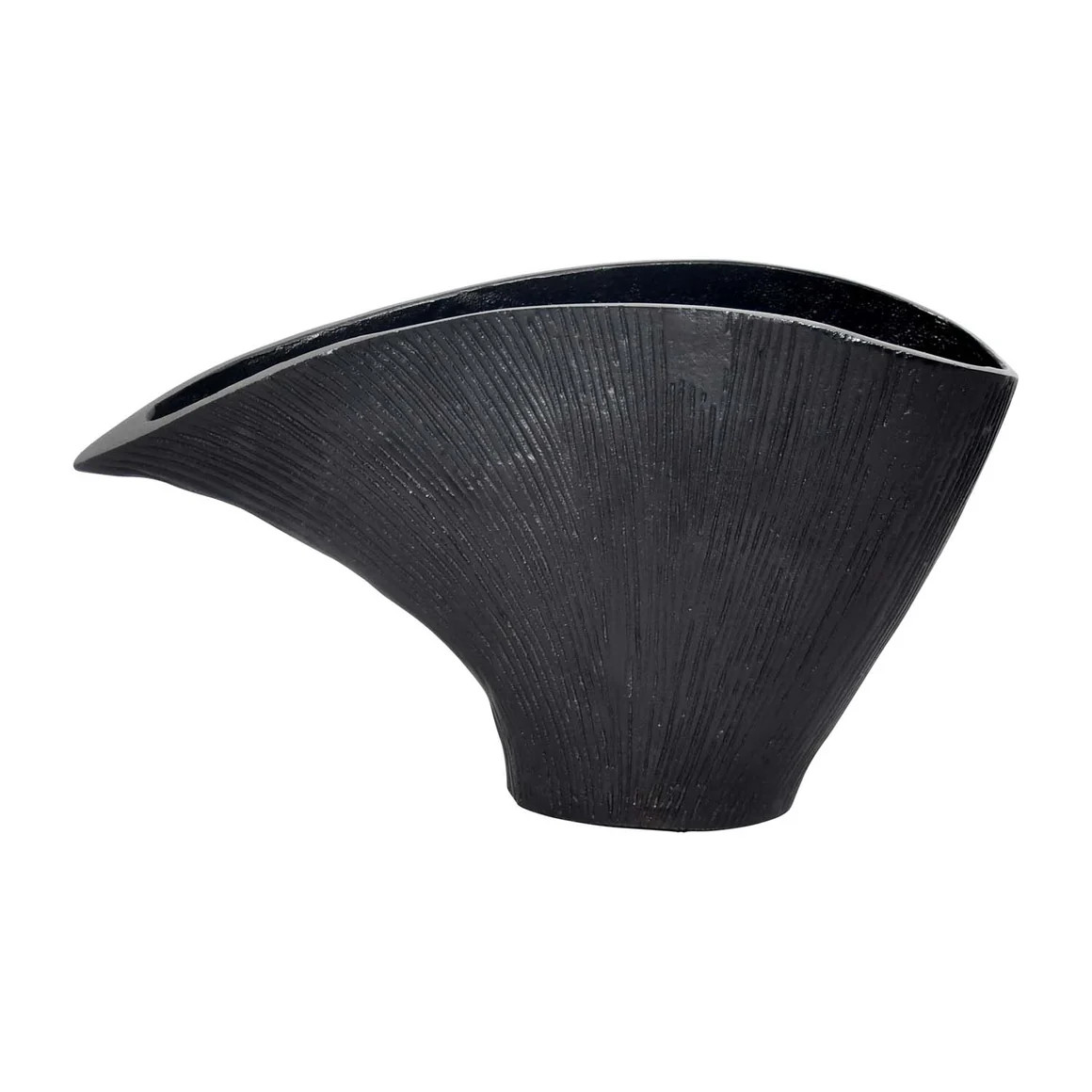 Blu from Sabavi Home Corinth Black Metal Vase | Sabavi Home