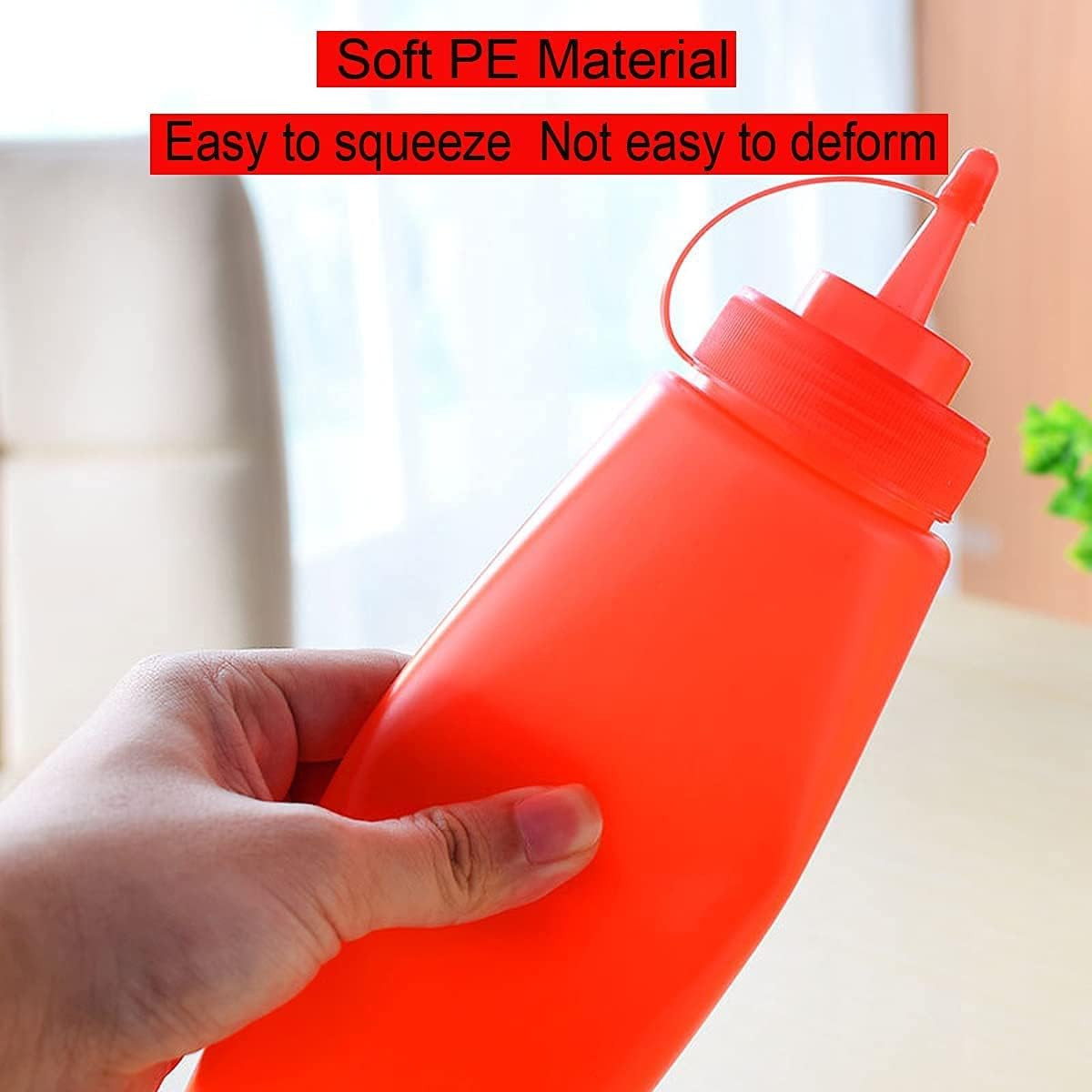 Condiment Sauces Squeeze Bottles - (3Pcs-13.5oz),with Leak-Proof Cap and Scale Line.Plastic Squee... | Amazon (US)