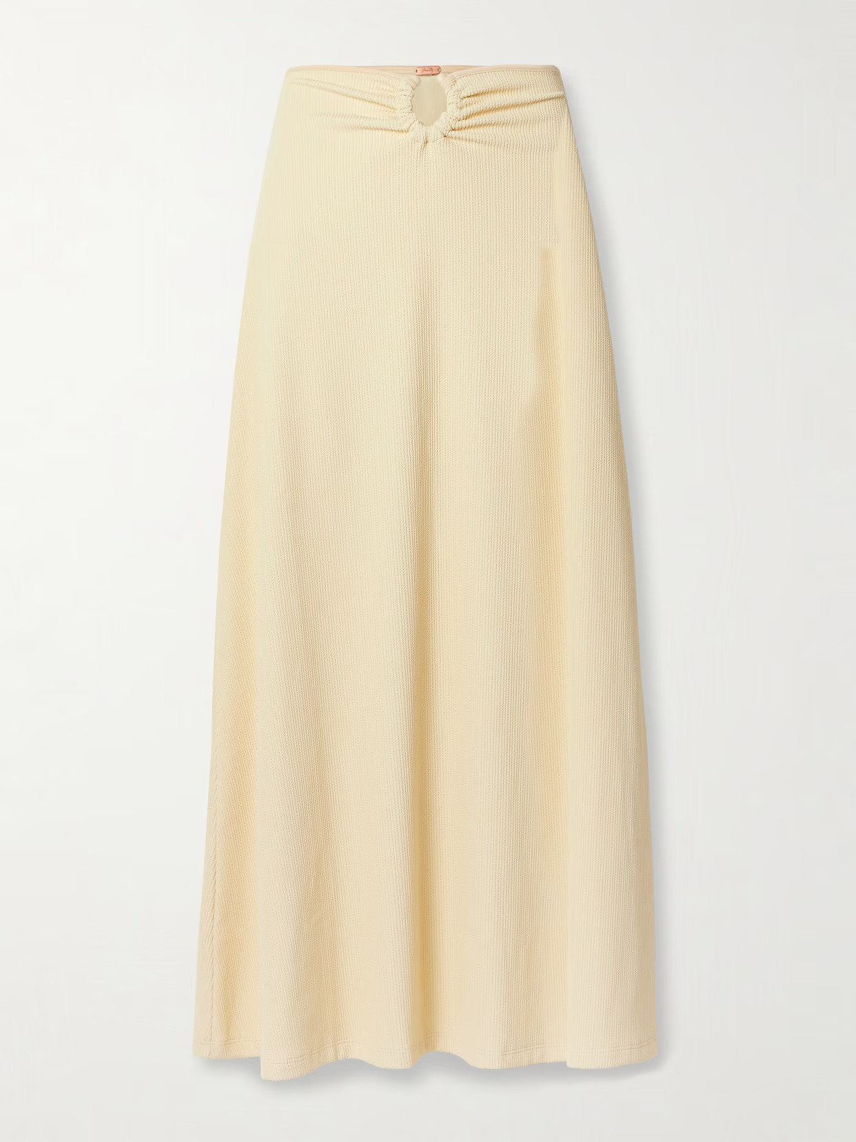 Johanna Ortiz - Keel Embellished Ribbed Stretch Recycled-jersey Maxi Skirt - Neutrals | NET-A-PORTER (US)