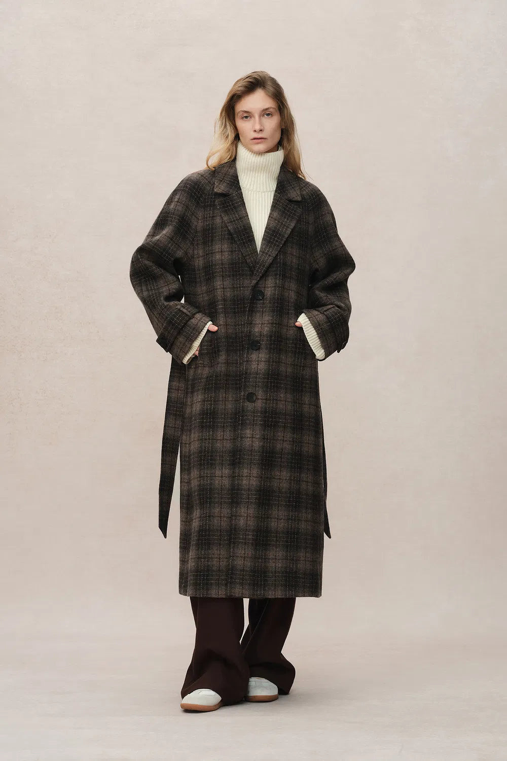 Virginia Plaid Overcoat in Wool | Fabrique