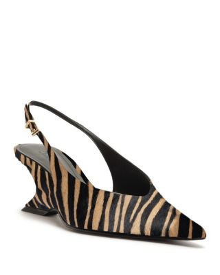 Schutz Women's Siena Zebra Slingback Pumps | Bloomingdale's (US)