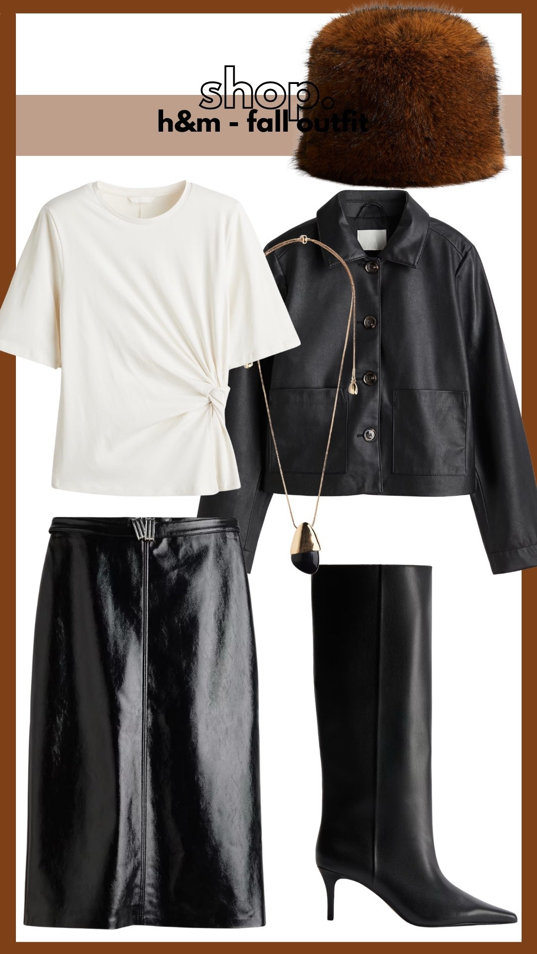 Fall outfit, leather skirt, high knee boots, leather jacket, h&m 

#LTKFindsUnder100 #LTKStyleTip #LTKSeasonal