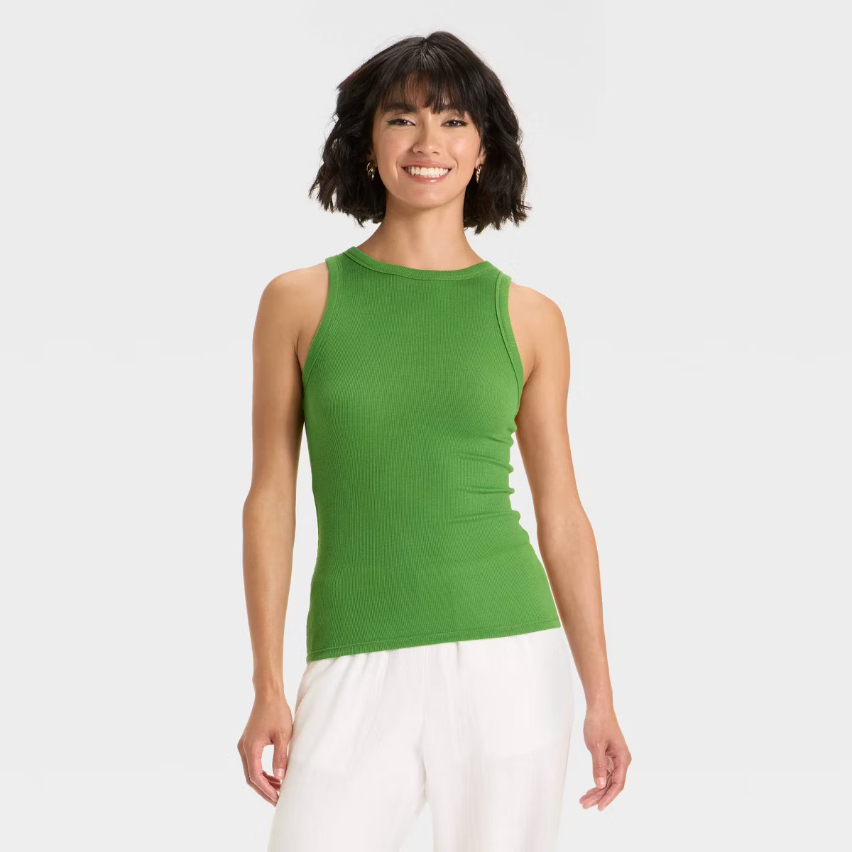 Women's Slim Fit Ribbed Tank Top - A New Day™ | Target