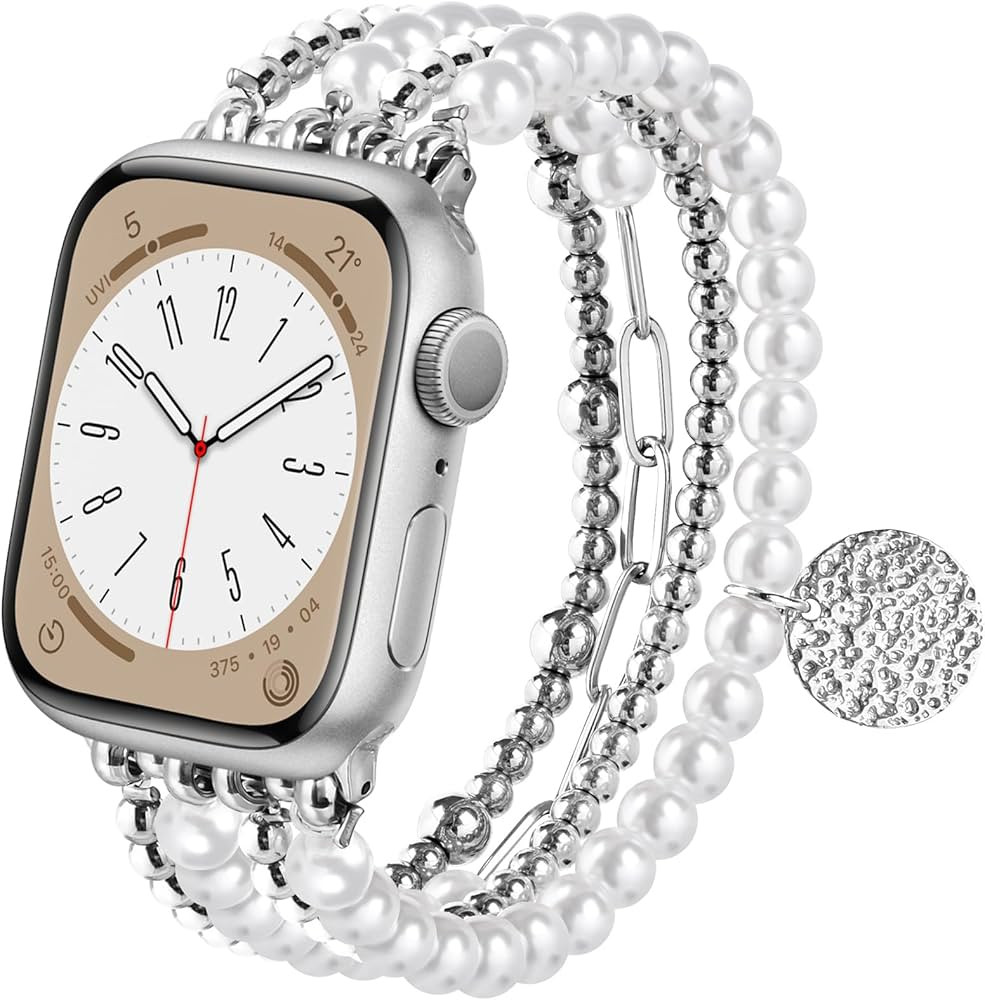 CAGOS Bracelet Compatible with Apple Watch Band 38mm 40mm 41mm 42mm(Series 10) Women, Stretchy Be... | Amazon (US)