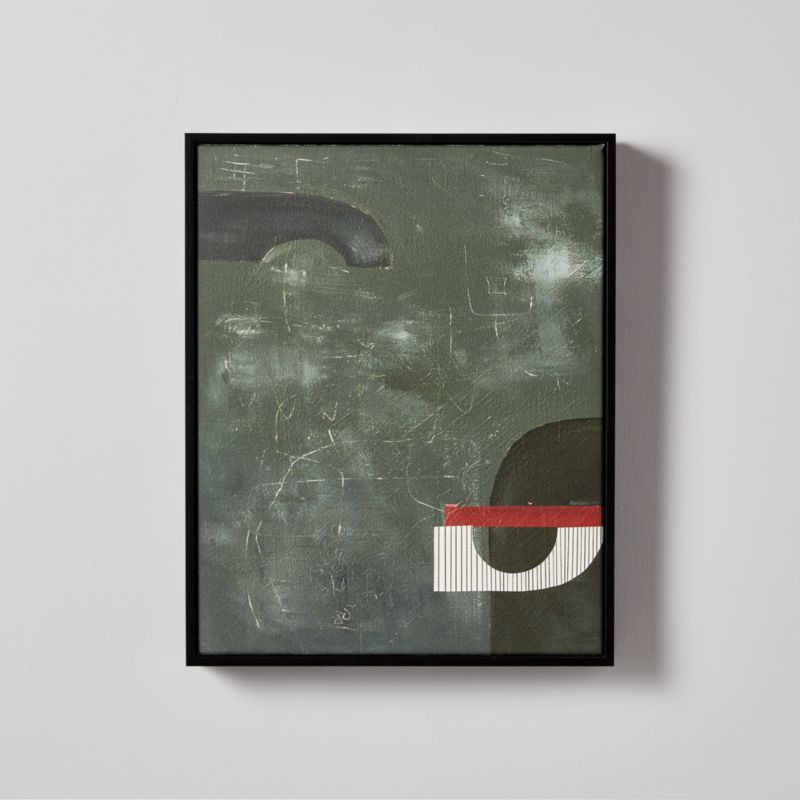 'Entropic Potential' Modern Abstract Art in Floating Frame by Keren Toledano 17''x21'' | CB2 | CB2