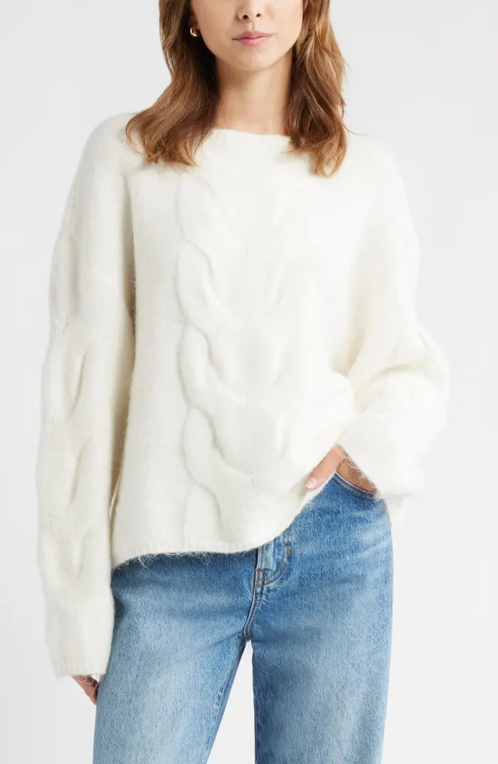 Cable Boatneck Sweater | Nordstrom