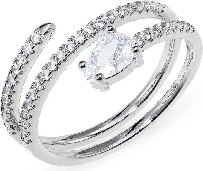 Cubic Zirconia Wrap Bypass Ring | Nordstrom Rack