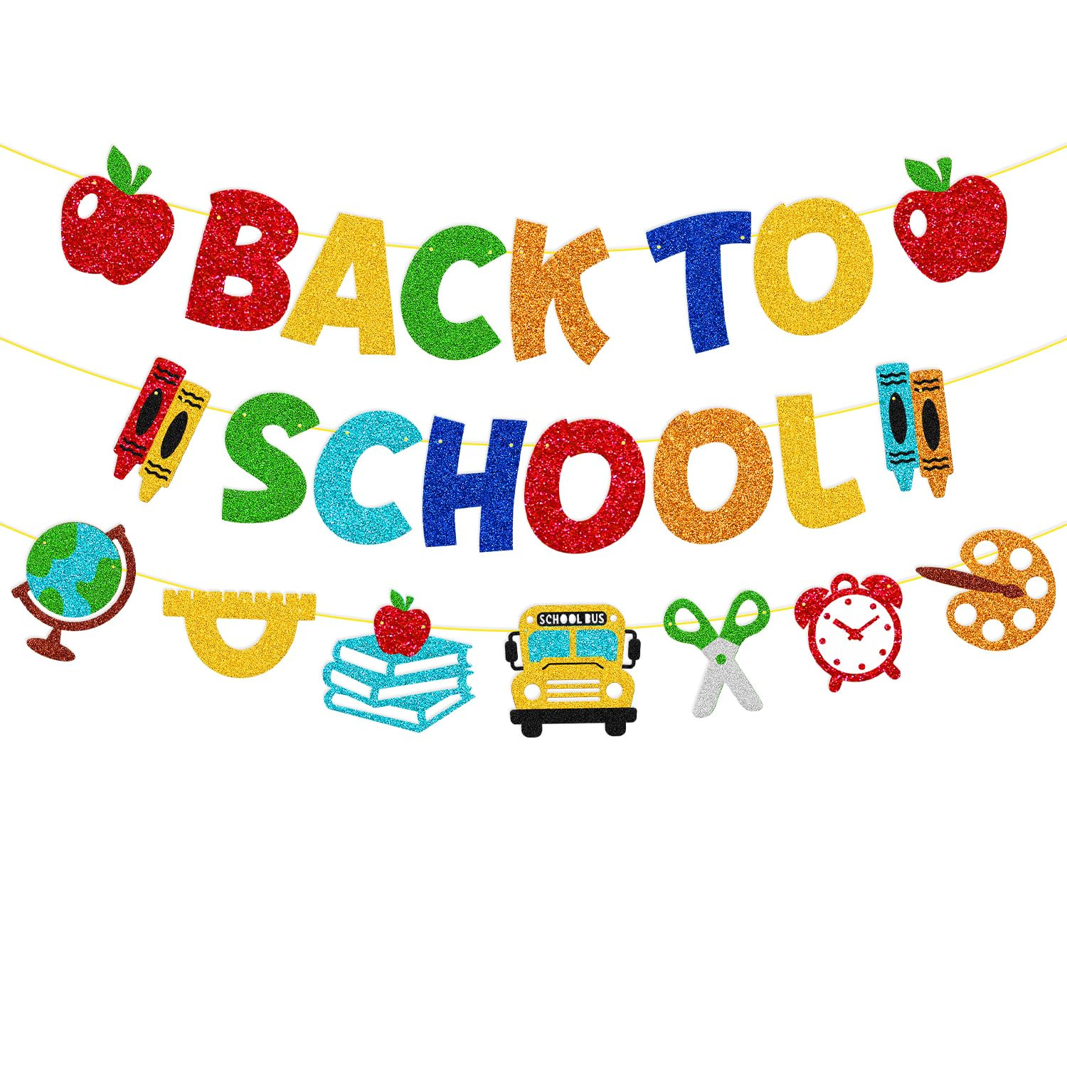 Back to School Banner First Day of School Party Decorations for Children Kids Teacher Celebrating... | Amazon (US)
