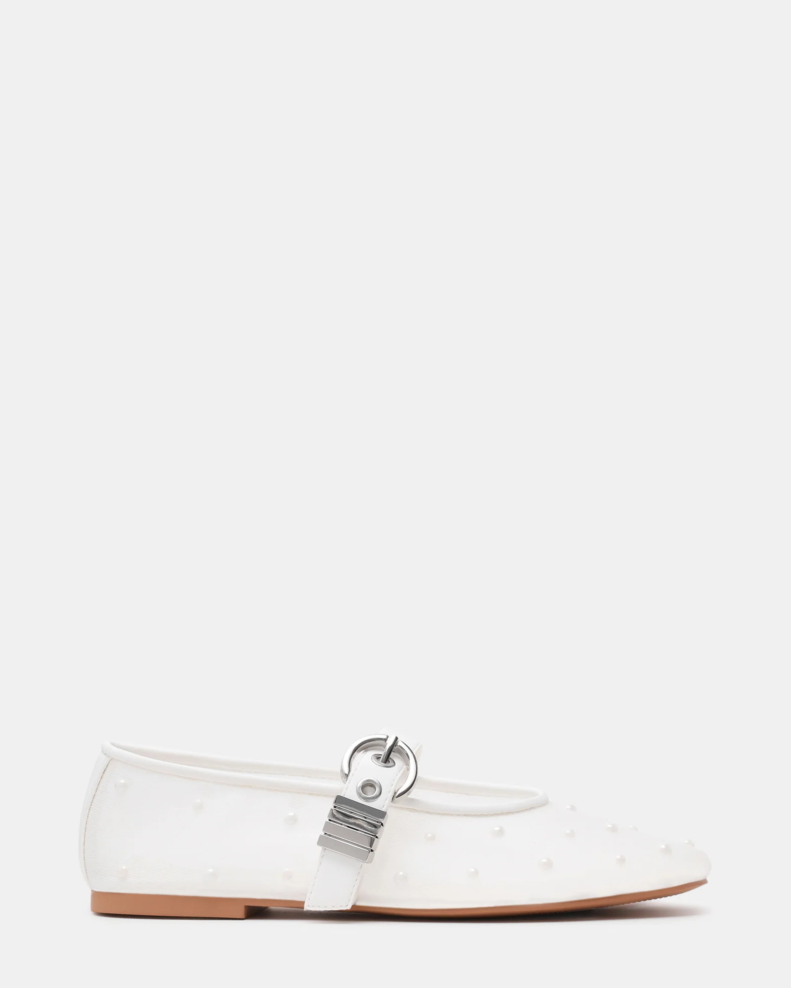 LUCIA Pearl Mesh Mary Jane Ballet Women's Flat | Steve Madden (US)