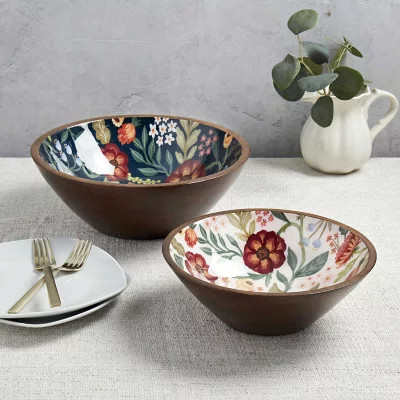 Member's Mark Set of 2 Mango Wood Serving Bowls, Choose Color | Sam's Club