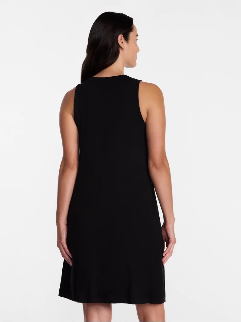 Time and Tru Women\u2019s Sleeveless Knit Swing Dress, Sizes XS-XXXL | Walmart (US)