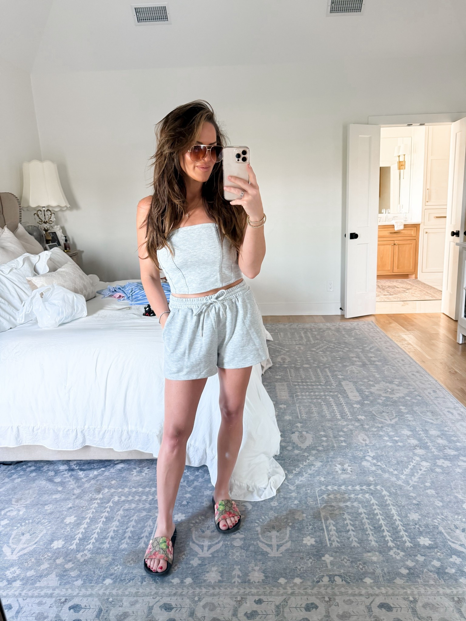 Loving this summer sweat suit. Perfect to throw on after a day out by the pool. I’m wearing the medium! 

#LTKFindsUnder50 #LTKSummerEdit #LTKStyleTip