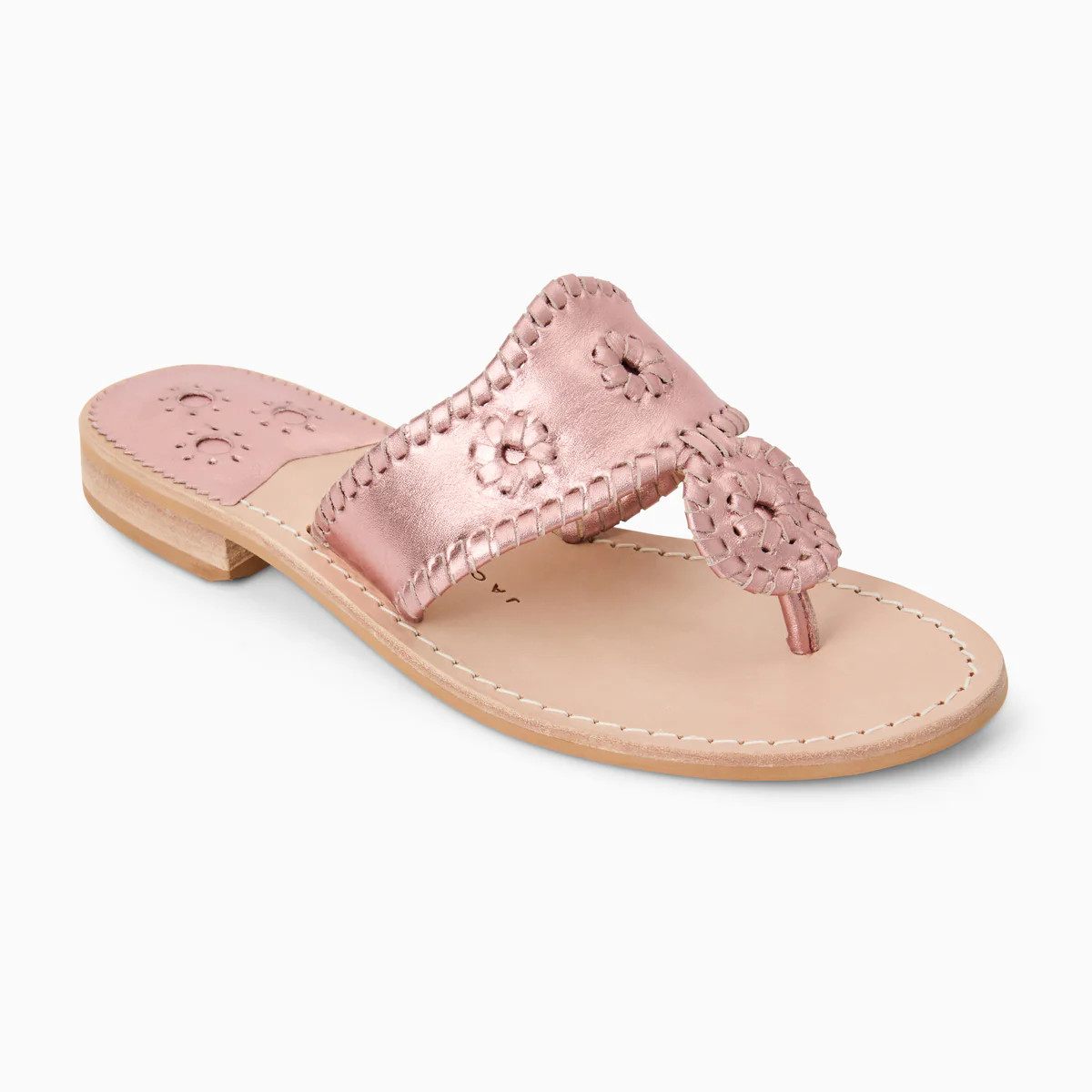 Jack Rogers Jacks Flat Leather Sandal – Rose Quartz Pink | Jack Rogers
