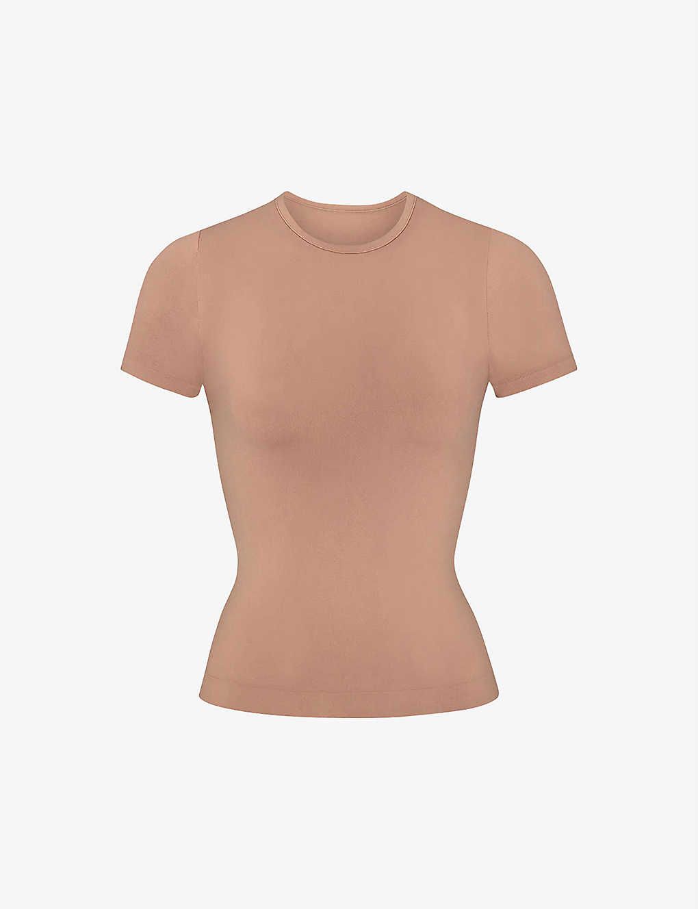 Smoothing slim-fit stretch-woven T-shirt | Selfridges