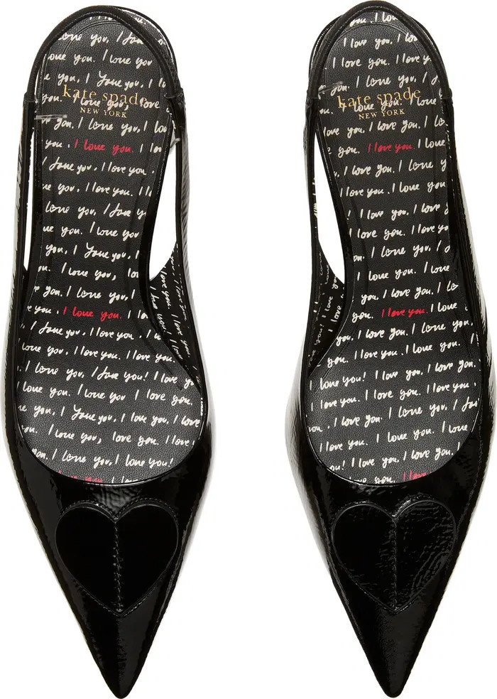 Kate Spade New York lover crinkle patent leather slingback pump (Women) | Nordstrom | Nordstrom