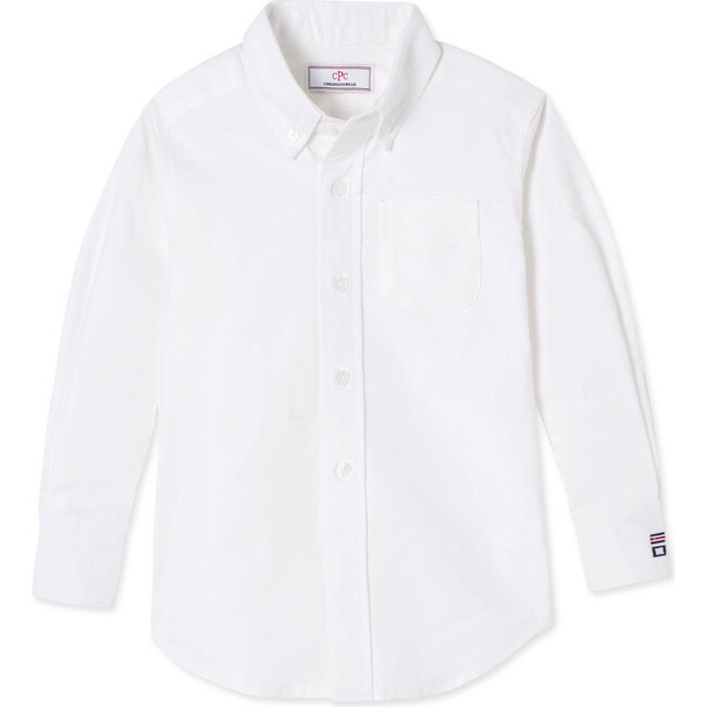 Long Sleeve Owen Button Down, Bright White Oxford | Maisonette