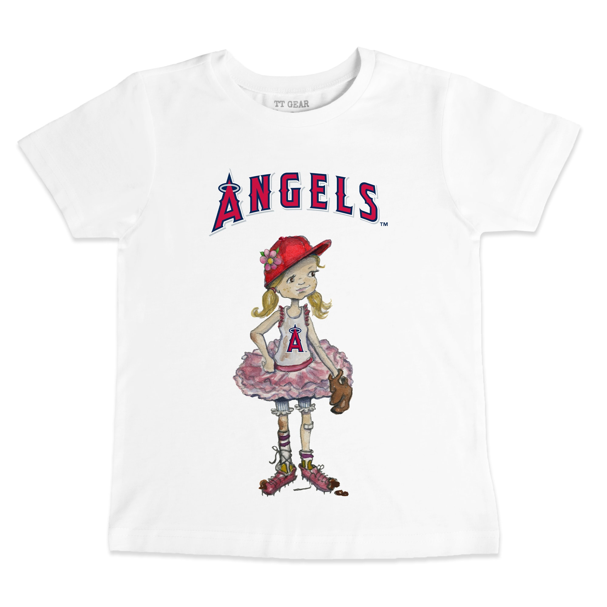 Los Angeles Angels Tiny Turnip Youth Baseball Babes T-Shirt - White | Fanatics