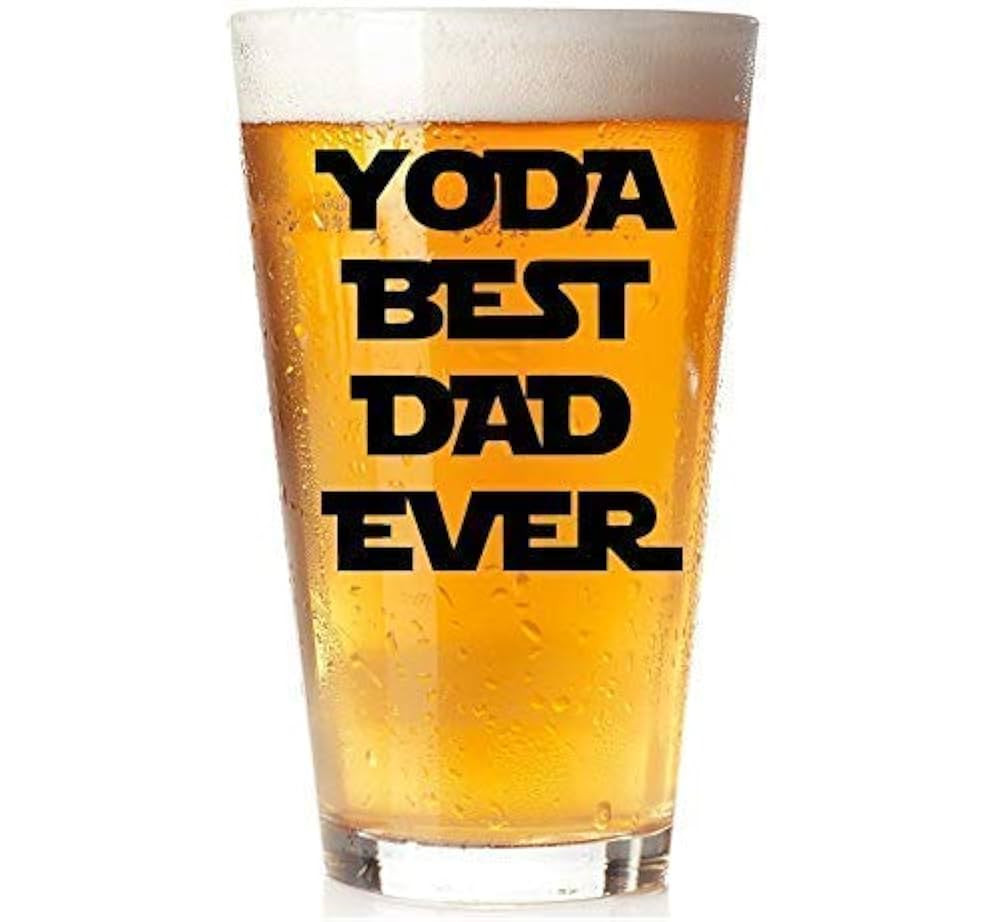 Yoda Best Dad Ever - Star Wars Birthday Gift for Dad - Premium 16oz Pint Glass Drinking Cup - Sta... | Amazon (US)