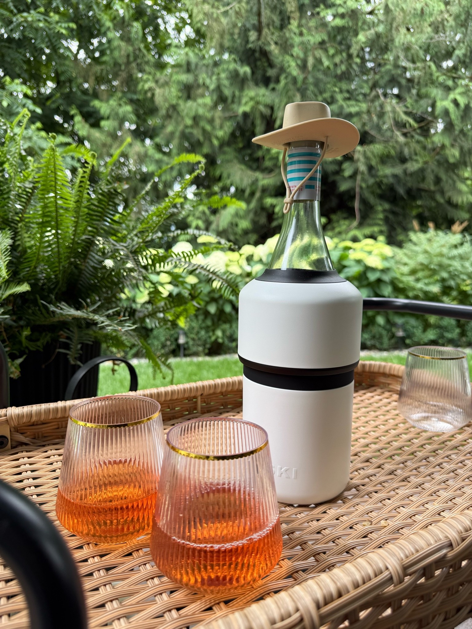 Wine chiller is a game changer…keeps my Rosé nice and cold! …no ice, no mess