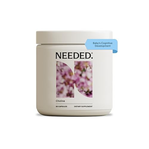 Needed. Prenatal Choline for Cognitive Development - Choline Supplement Aids Baby Brain Development - Supports Healthy Pregnancy & Metabolism - Third Party Tested - 60 Capsules | Amazon (US)