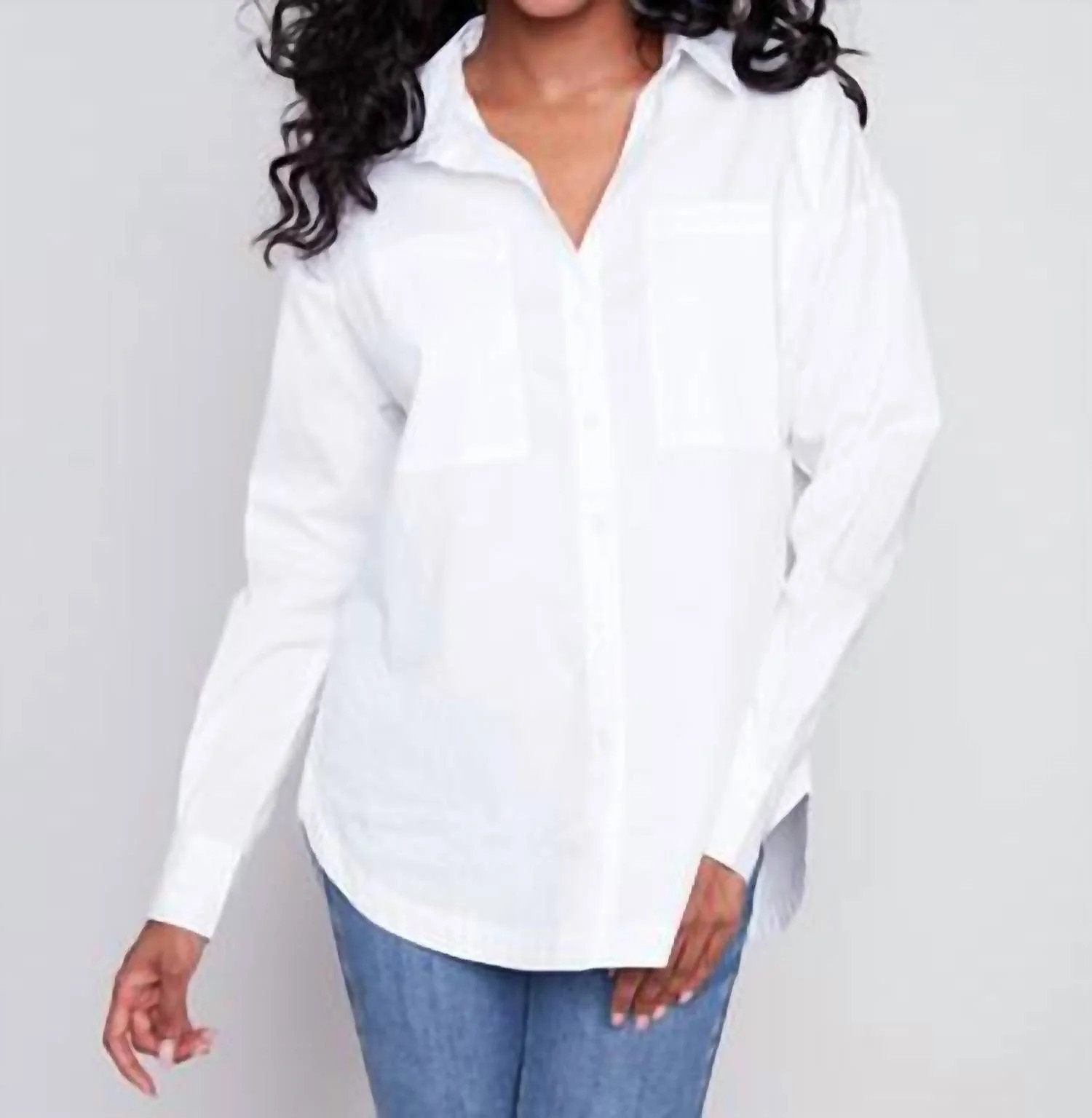 Classic Button Down Shirt In White | Shop Simon