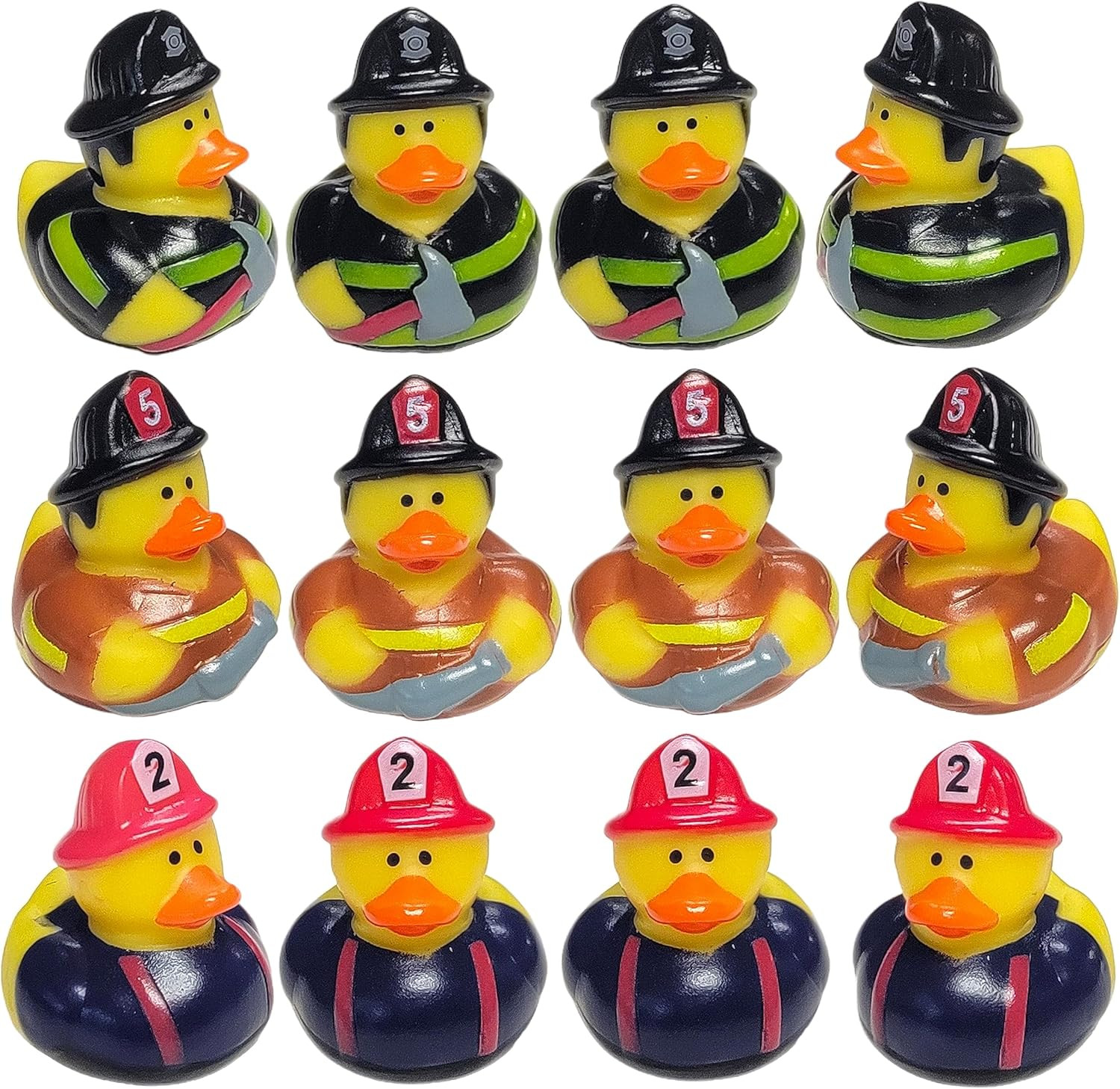 Cool Firefighter Rubber Ducks (2") Standard Size. (12 Pack) Cute Duck Bath Tub Pool Toys. (Firefi... | Amazon (US)