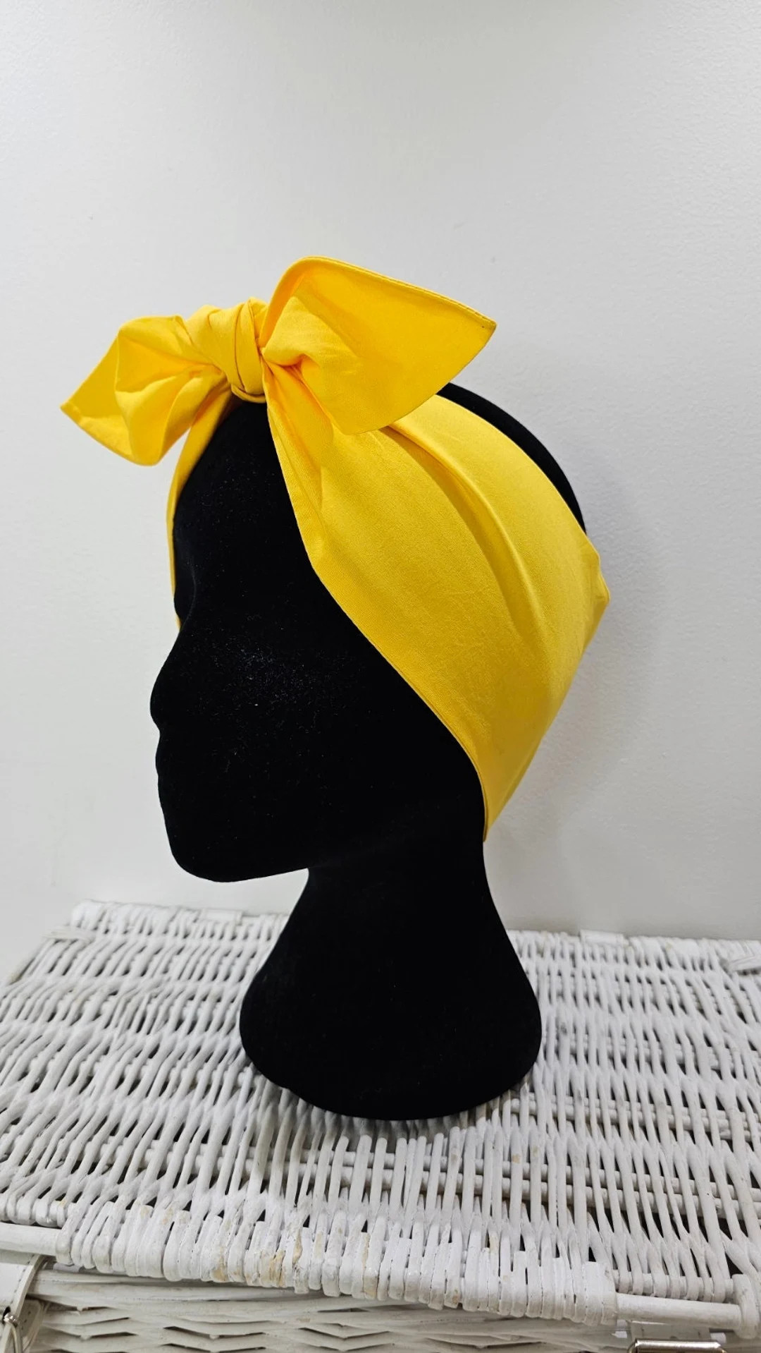 Yellow Solid Headscarf Hair Wrap - Etsy | Etsy (US)