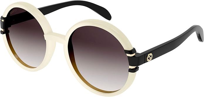 Gucci GG1067S White Black/Brown Grey Shaded 58/20/140 women Sunglasses | Amazon (US)