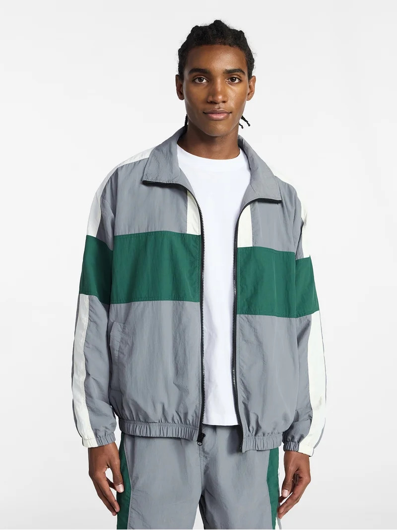 No Boundaries Windbreaker Jacket with Long Sleeves, Men's XS-2XL | Walmart (US)