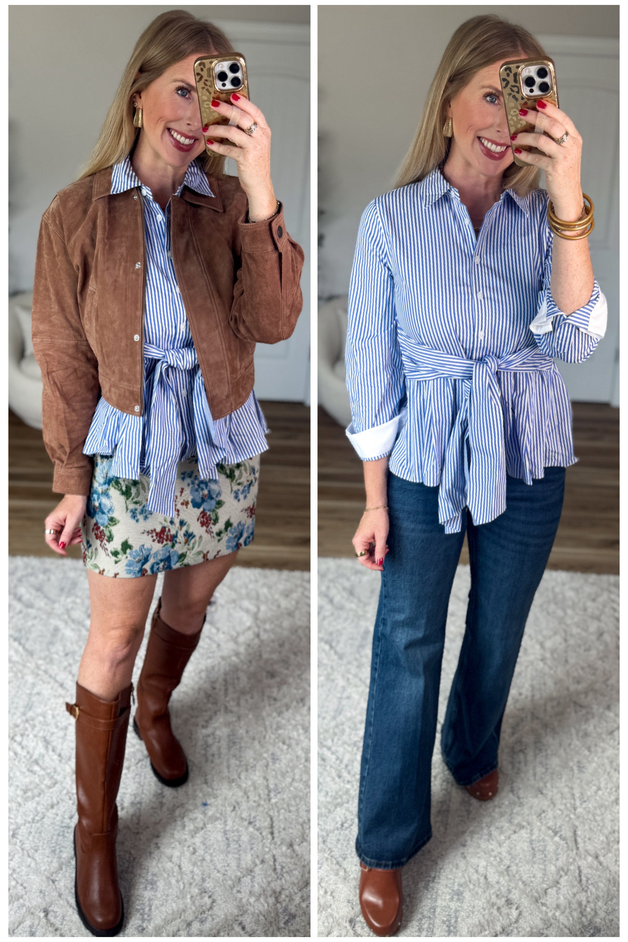 2 ways to style this button up peplum from Walmart!

#LTKootd