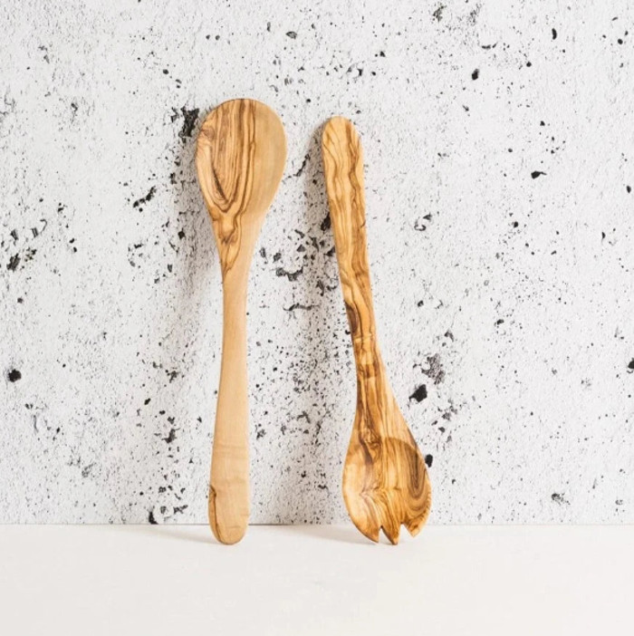 Gharyan Stoneware Olive Wood Utensils Serving Set | Nordstrom | Nordstrom