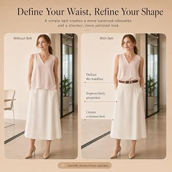 Women's Leather Belts with Metal Buckle Fashion Ladies Waist Belt | Amazon (US)