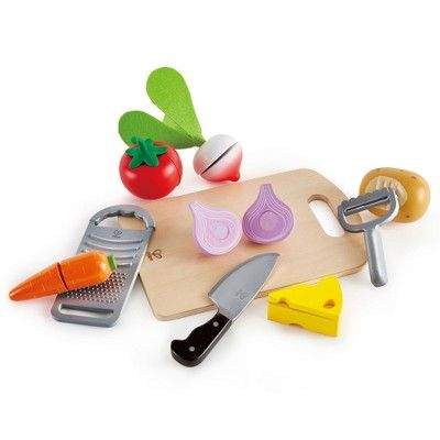 Hape E3154 Cooking Essentials Kids Wooden Pretend Kitchen Play Food Toys and Accessories Set with... | Target