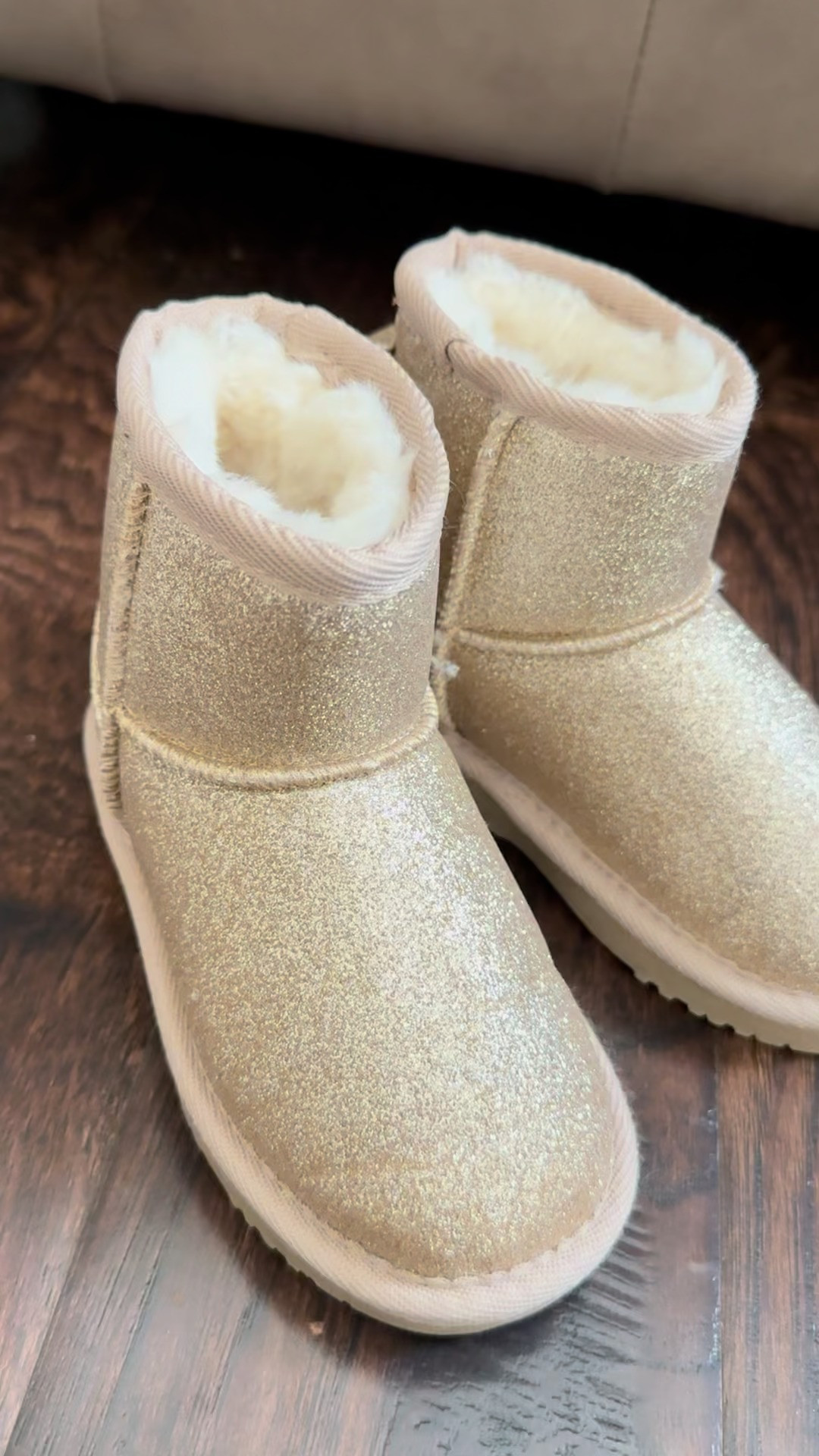 These little gold sparkle boots are the sweetest winter find ❄️✨
Cozy, comfy, and perfect for dress-up days or school outfits.
She hasn’t taken them off since they arrived! 💛 

 #LTKShoeCrush #LTKBaby #LTKKids