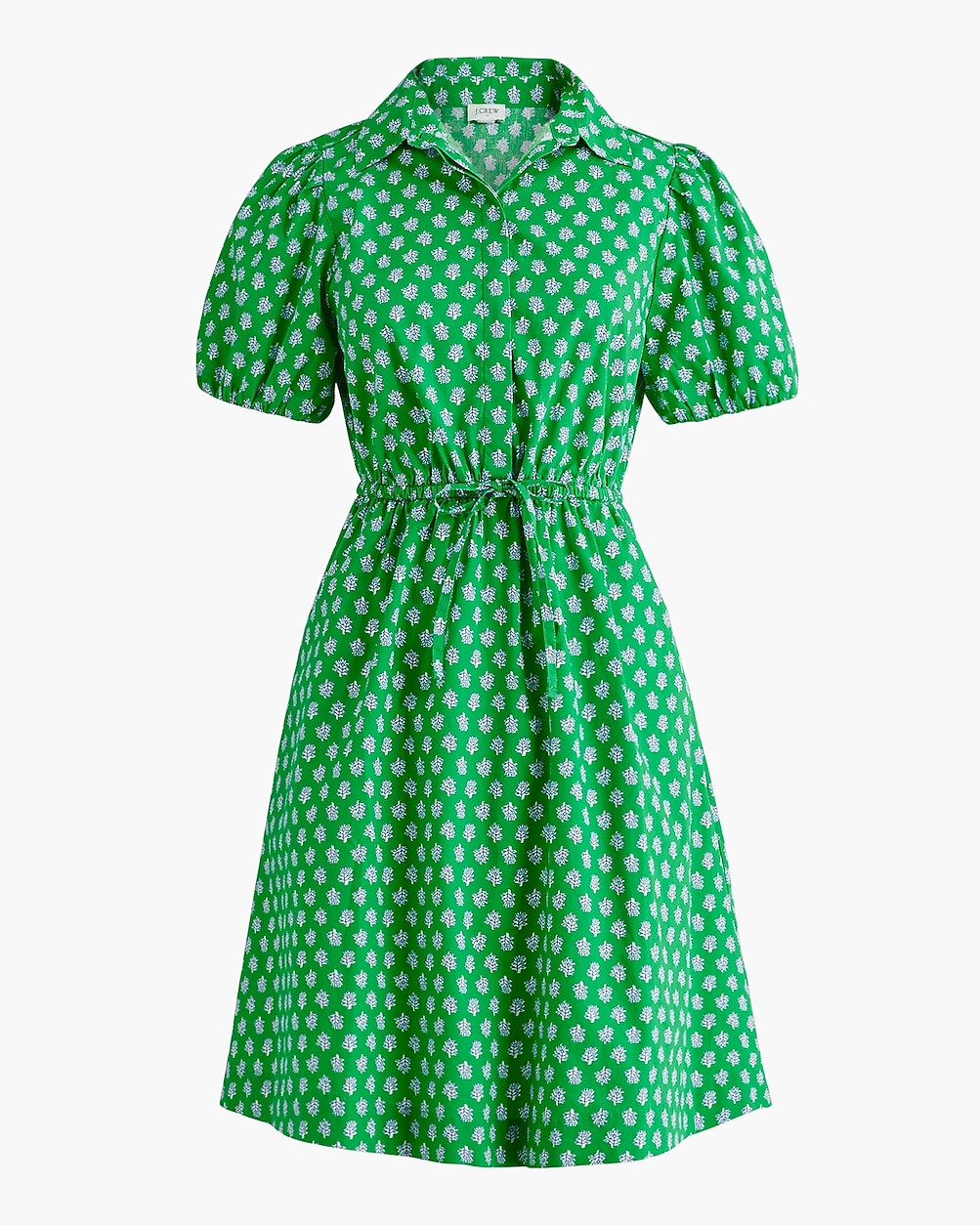 Collared short-sleeve tie-waist mini dress | J.Crew Factory