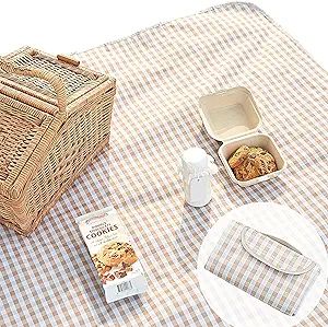 ESLA Picnic Blanket Waterproof Foldable in Large 80x60in and Extra Large 80x80in Cute Gingham Pic... | Amazon (US)