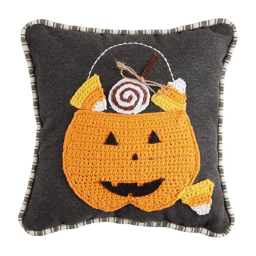 Mud Pie Mini Halloween Pillows, 8" x 8", Bite | Amazon (US)