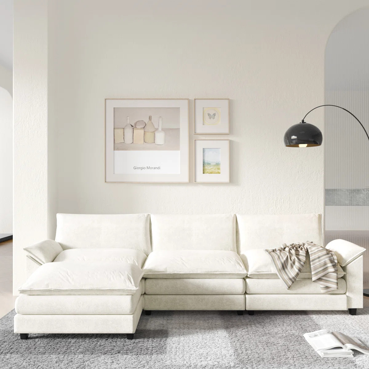 Wade Logan® Arlynda 4 - Piece 118.9" L-Shaped Upholstered Sectional Sofa Couch & Reviews | Wayfa... | Wayfair North America