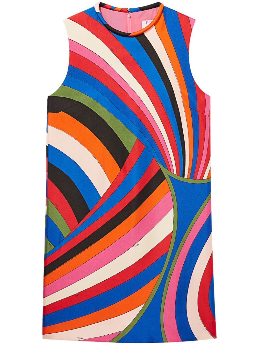 PUCCI Iride-print silk-twill Dress - Farfetch | Farfetch Global