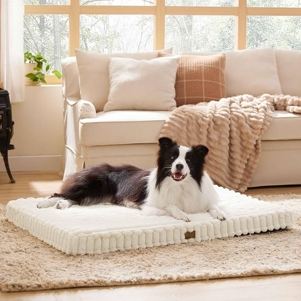 Bedsure Orthopedic Dog Bed for Large Dogs, Cute Waterproof Egg Foam Dog Beds with Removable Cover... | Amazon (US)