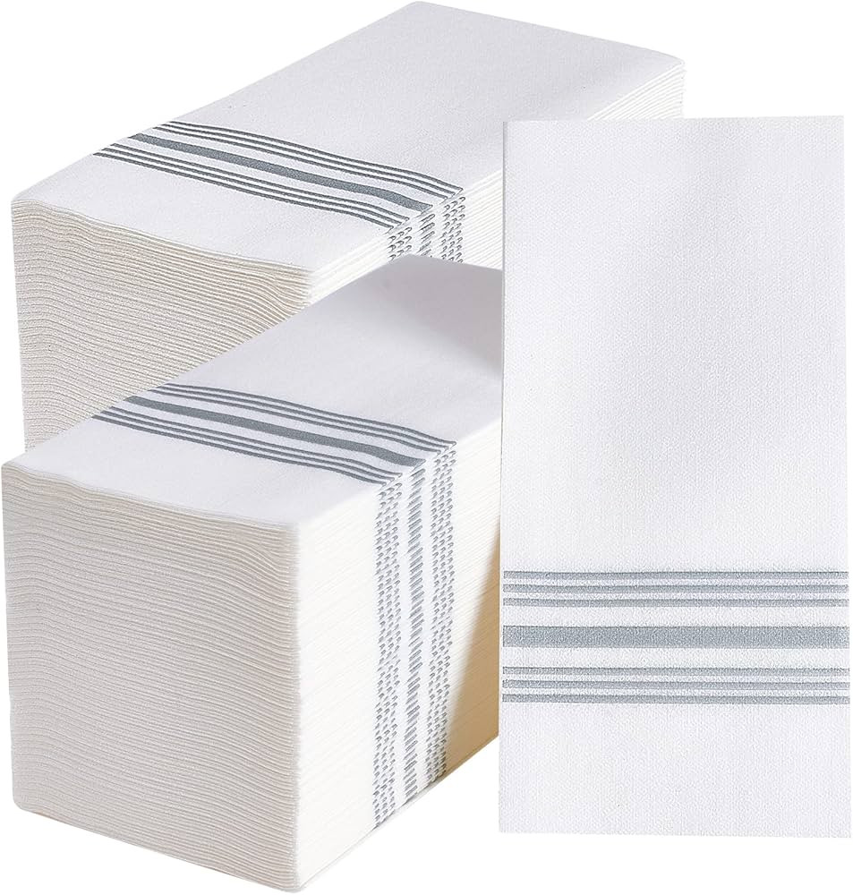 Vplus 300 PACK Guest Towels Disposable Bathroom, Decorative Bathroom Napkins Cloth Feel, Soft, an... | Amazon (US)