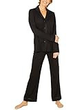 Cosabella Women's Bella Long Sleeve Top & Pants Pajama Set, Black/Black, 3X | Amazon (US)