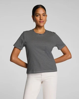 Spanx Women's Lightweight Cotton Crewneck T-Shirt in Classic White | Spanx