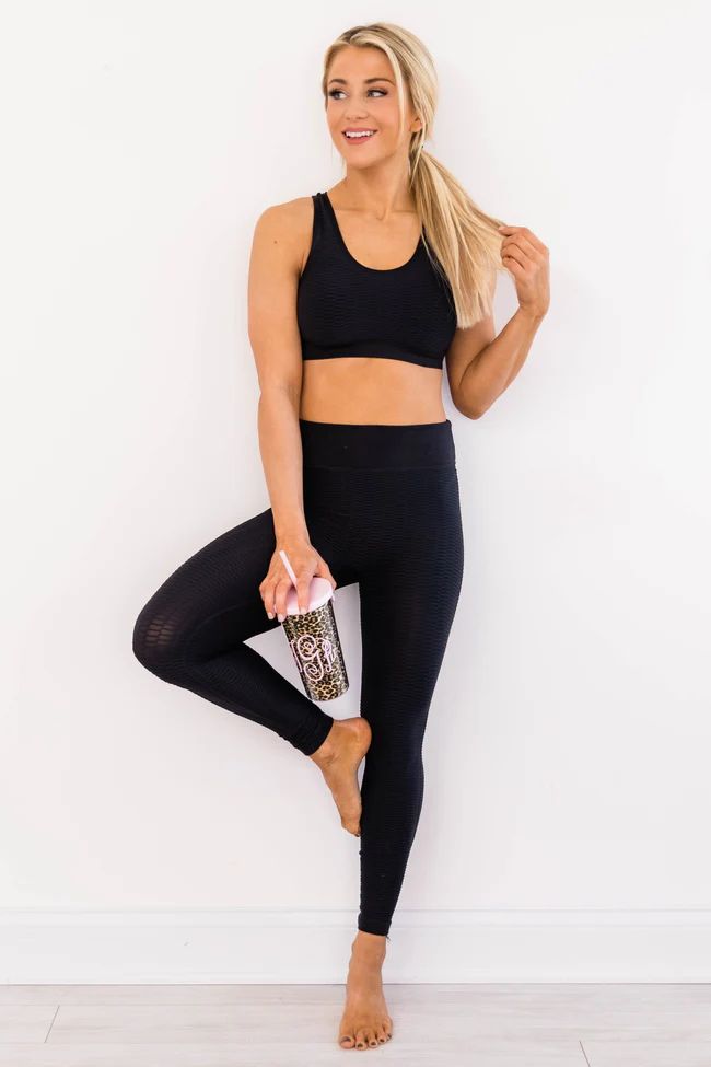 Move To The Beat Black Leggings | The Pink Lily Boutique